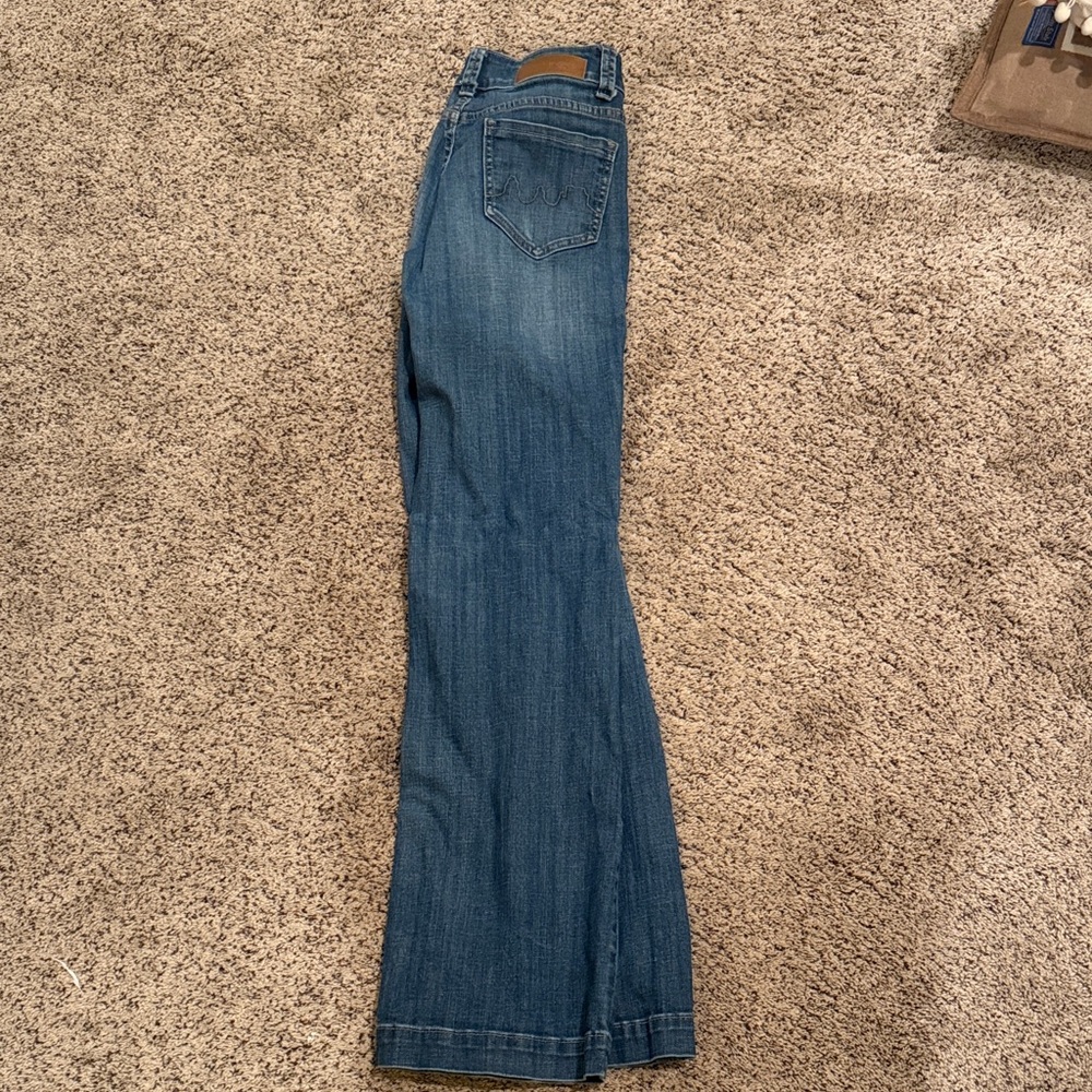 Tin Haul Women's Flare Jeans in Deep Blue